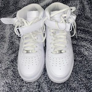 Men’s White High Top Air Force Ones